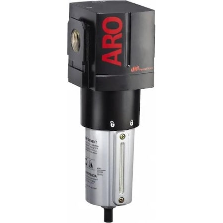 Ingersoll-Rand ARO Compressed Air Filter: Particulate, 3/4 in NPT, 5 micron, 288 cfm, 250 psi Max Op Pressure, 3000 F35451-411